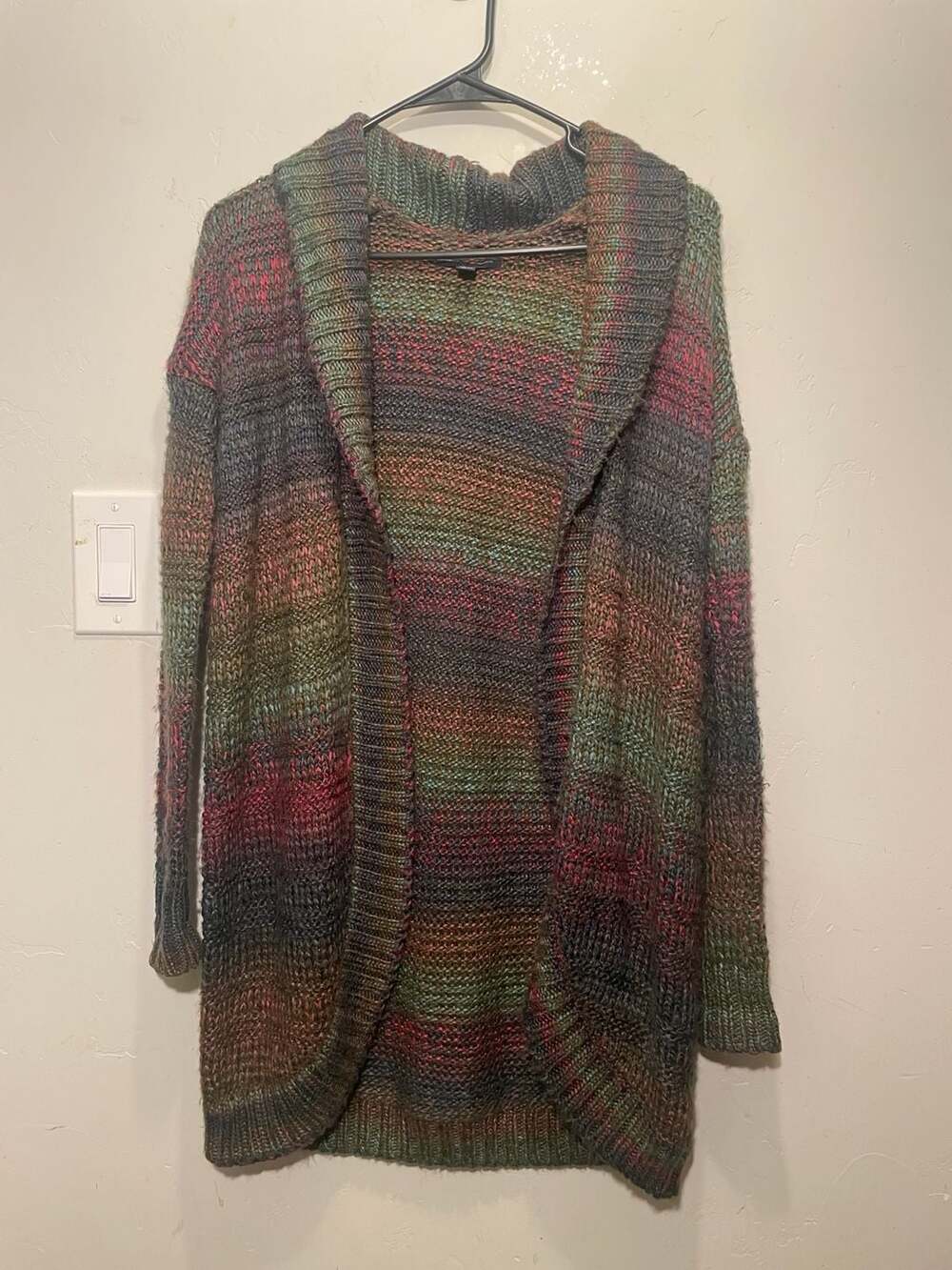 American Eagle Outfitters Multi-Color Striped Open Front Cardigan Sweater XS